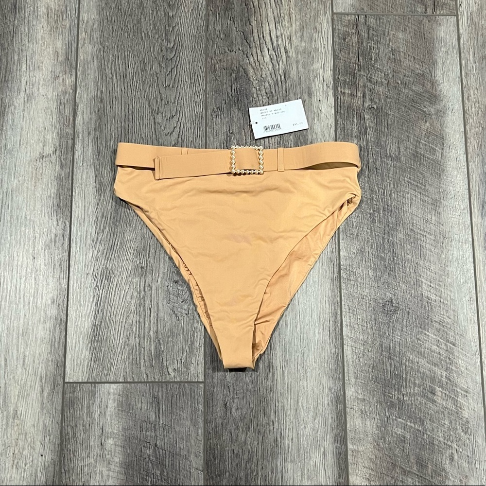 We Wore What Emily Belted High Wasted Bikini Bottoms‎